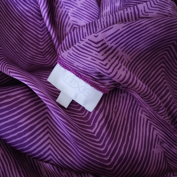 Alexis Jumpsuit • Halter Blouse Pant Romper • Purple Bow Neck • S-M - Picture 6 of 6